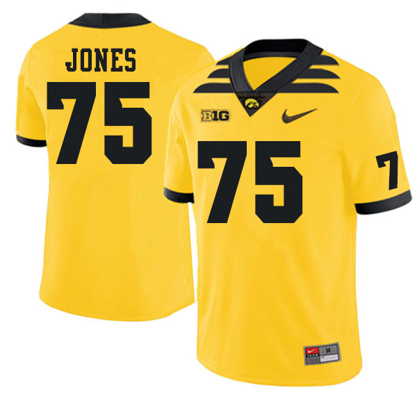 Men #75 Logan Jones Iowa Hawkeyes College Football Jerseys Sale-Gold